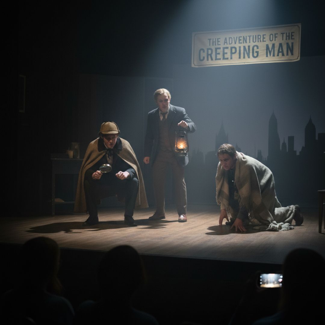 Students performing a play